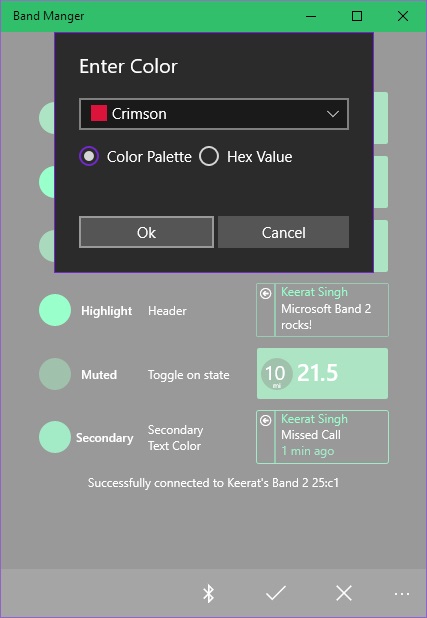 Choosing color using ComboBox