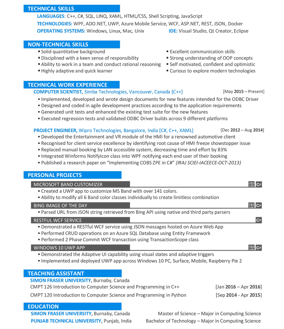 Resume Keerat Singh